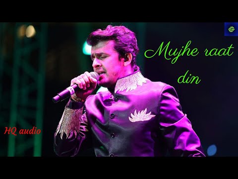 Mujhe Raat Din Bas | 🎧320 kbps HQ audio | 4k Animated | Sangharsh | Sonu Nigam | Akshay K, Priety Z