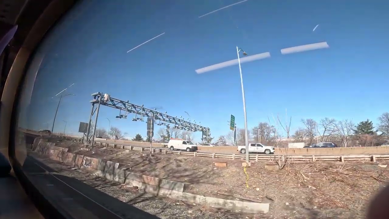 Ride from Lansdowne Station to Newtonville on an MBTA Commuter Train on 3/11/2025