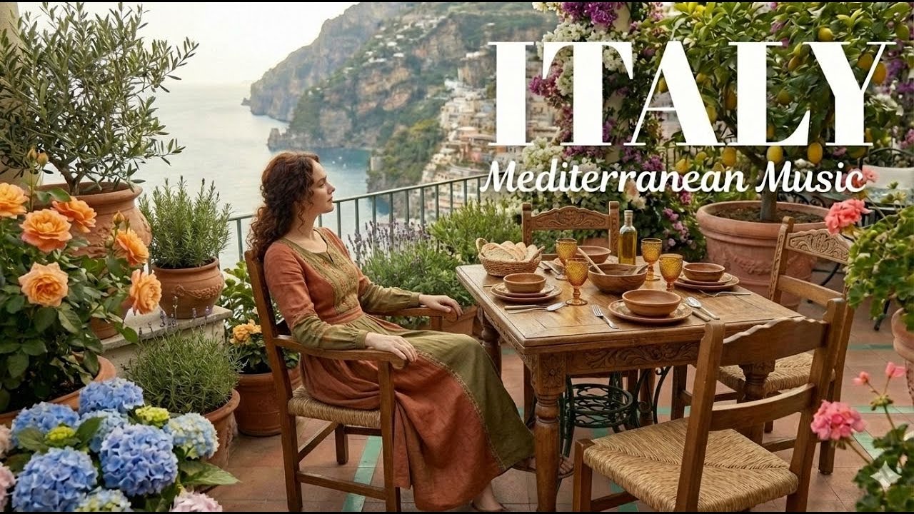 🇮🇹 Italian Vibes & Mediterranean Music 🌊 Romantic Italian Music | Amalfi Coast & Lake Como