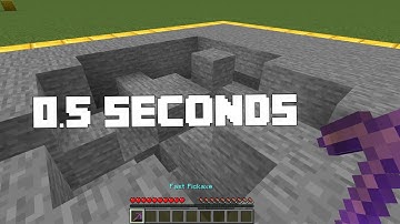 how to break a pickaxe in .5 seconds