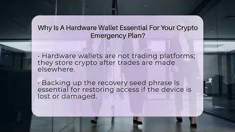 Why Is A Hardware Wallet Essential For Your Crypto Emergency Plan? - All About Crypto Exchanges