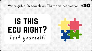 Episode 10 Analyzing an ECU Writing Up Research as Thematic Narrative