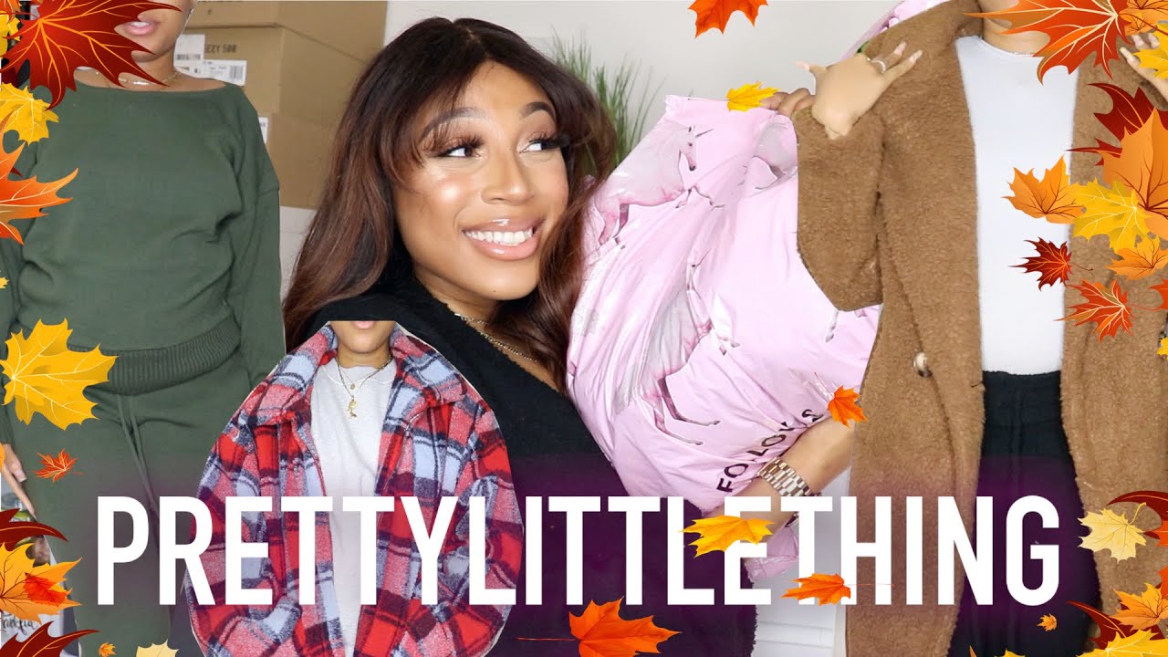 PRETTYLITTLETHING TRENDY FALL TRY ON HAUL! COATS , SETS , KNITWEAR ! | DARCIA DORILAS