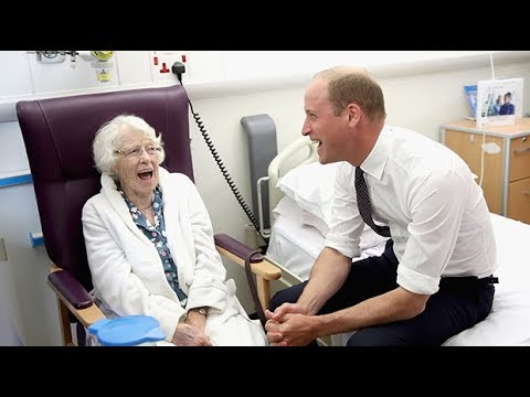 Prince William talks George's first day and meets patients at Liverpool hospital