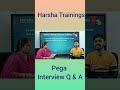 Pega reports  interview questions and answer  harsha trainings