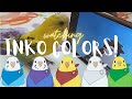 Budgies| Watching inko colors🐥| Mango&Velvi | #budgiemania #mangonvelvi #inkocolors