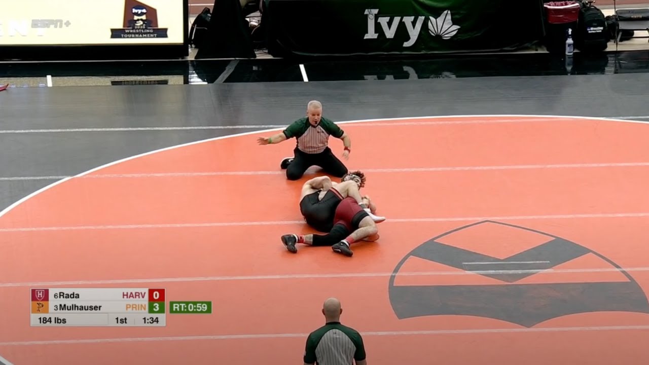 184lbs Kole Mulhauser (Princeton) vs Luke Rada (Harvard) - YouTube