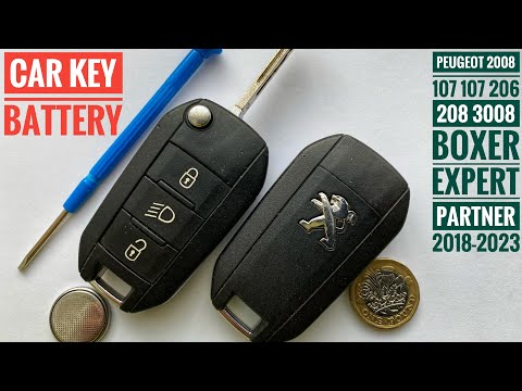Peugeot 2008 3008 308 208 key battery replacement 2018-2023 How to change Peugeot Smart fob battery