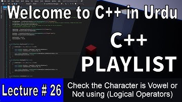 C++ program to check weather a character is vowel or consonant using Logical Operator