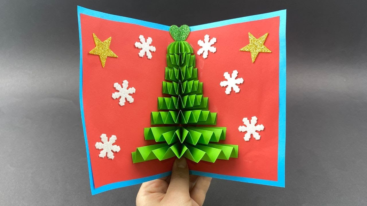 3D Christmas Card | How to Make a Pop Up Christmas Card - YouTube