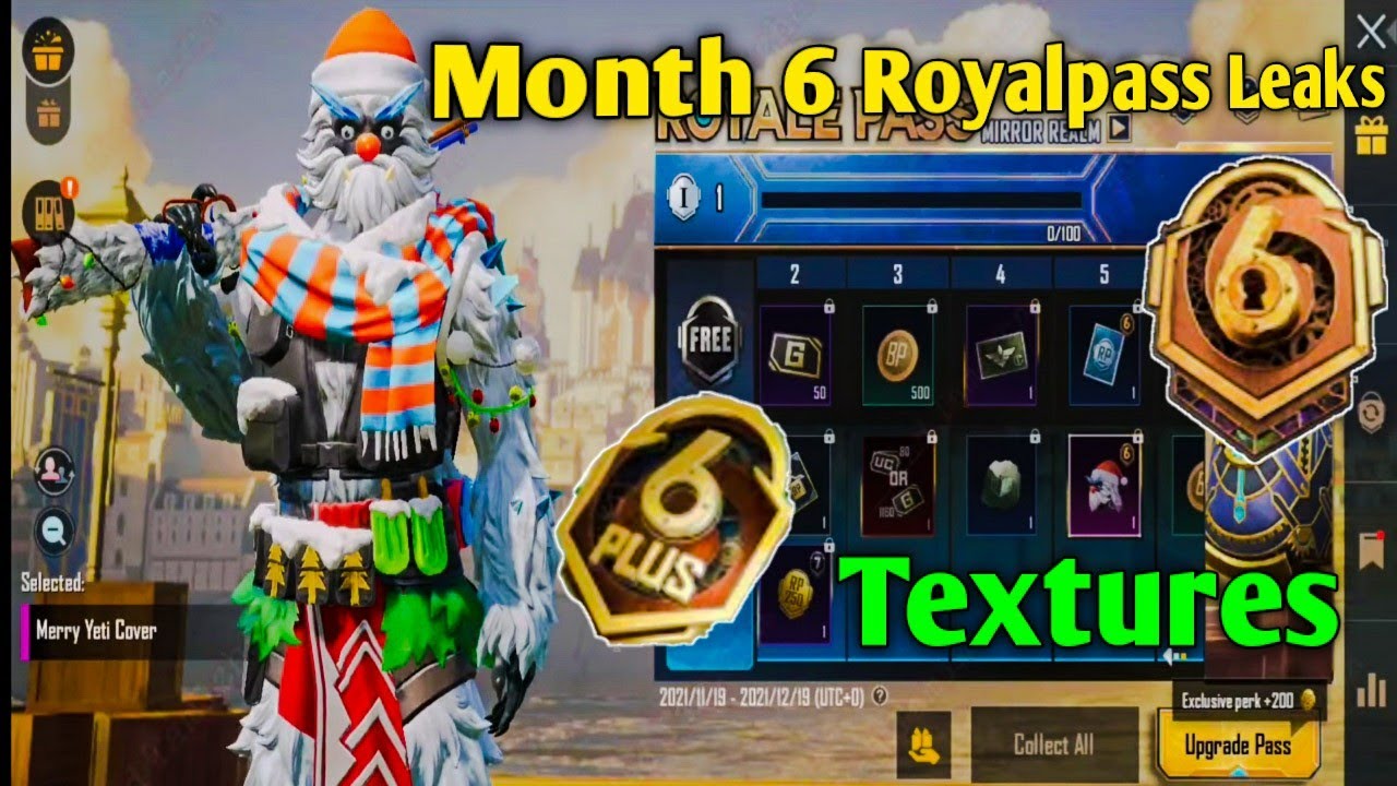Month 6 Royalpass 1 to 50 Rp Confirmed Leaks🔥Month 6 Rp with Textures🔥 M6 Rp Rewards