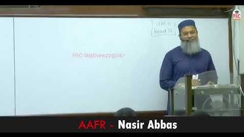 CFAP 01 | AAFR | SIR NASIR ABBAS | LECTURE # 72  | JUNE 2024