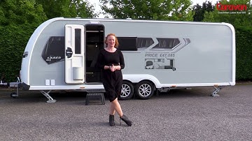 Luxe 8ft brede, vierpersoons toercaravan met een L-vormige lounge – de perfecte caravan voor stellen
