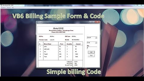 Visual Basic 6 Billing Code