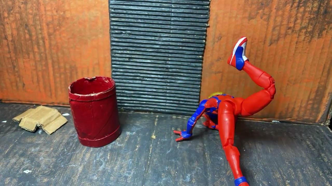 Spider man is a Bboy stop Motion animation 