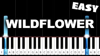 Billie Eilish - WILDFLOWER - EASY Piano Tutorial