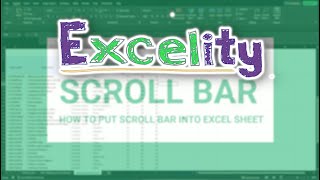 How to Add Scroll Bar to Excel Sheet