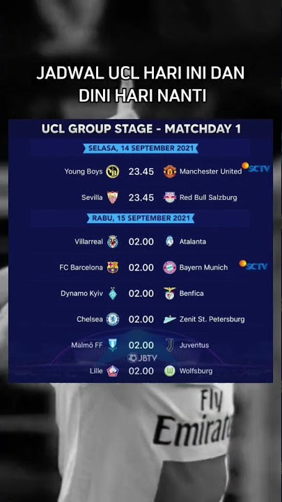 Jadwal liga champions 2021/2022