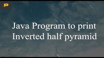 Java Program to print Inverted half pyramid