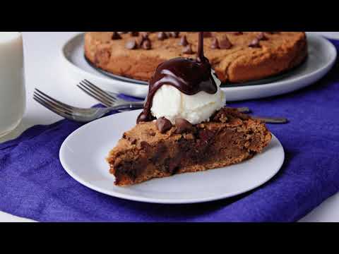 Cast Iron Skillet Chocolate Chunk Cookie - The Hurried Hostess