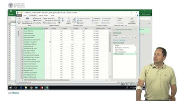 Excel. Power Query. Seleccionar el separador digital, modificaciones de columna |  | UPV