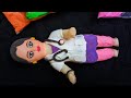 Beautiful doll dress making with air dry clay doll dress