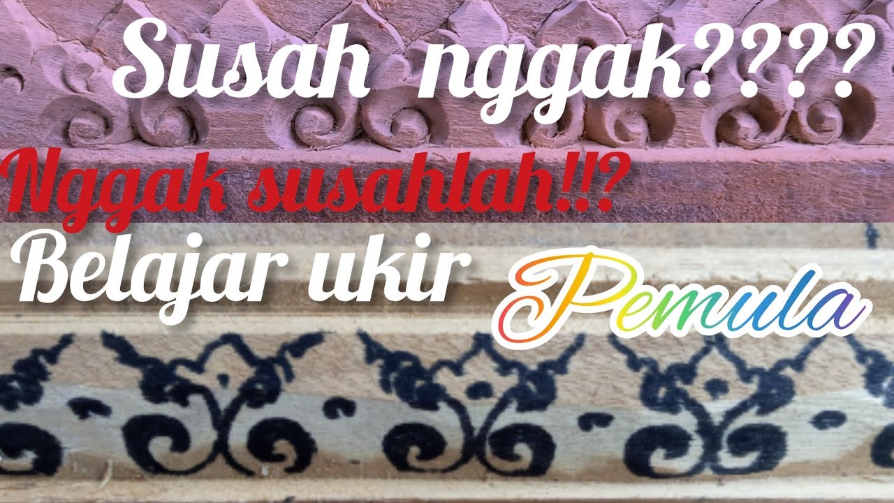 Belajar ukir kayu pemula lihat proses dan hasilnya #ukiran ganggong#ukiran bali