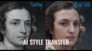AI style transfer with StyleGAN blending  : From renaissance art to real-life