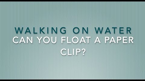 Floating a Paper Clip