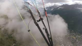 Paragliding between Halo on the Clouds