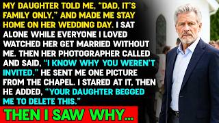 My Daughter Said Her Wedding Was “Family Only,” So I Stayed Home. Then Her Photographer Called…