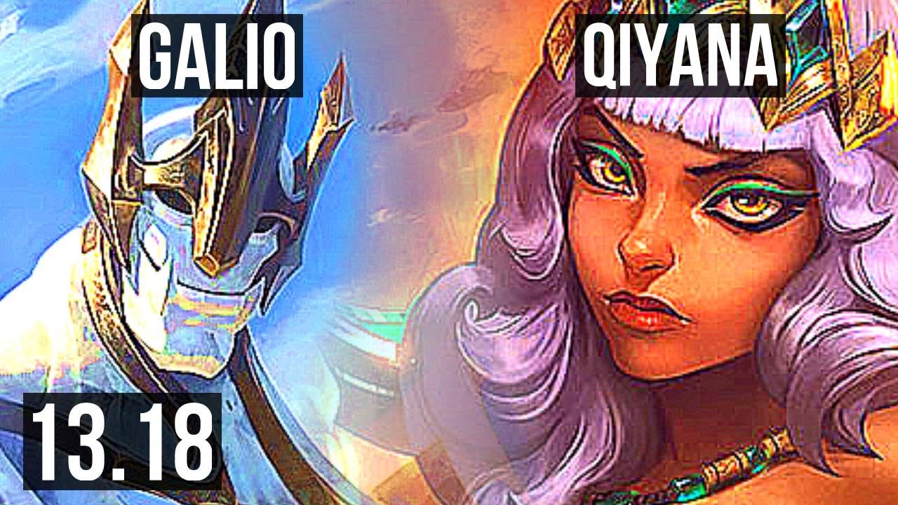 GALIO vs QIYANA (MID) | 1400+ games, 7/1/2, 900K mastery | KR Master | 13.18