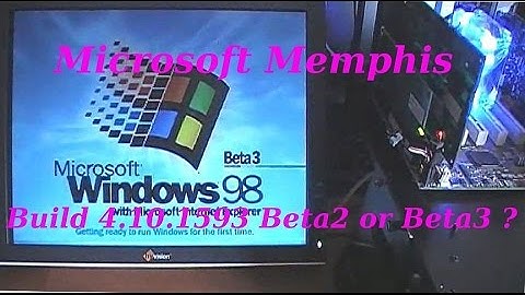 Microsoft Memphis (Windows 98) [Build 4.10.1593 Beta2 or Beta3 ?]