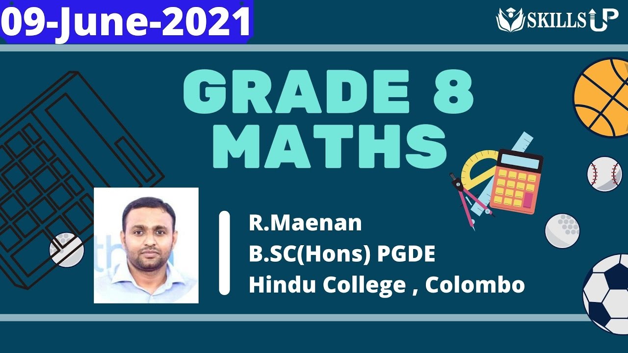 Grade 8 Math's Paper Class by Ravi Maenan Tamil Medium 09 June 2021 Skillsup.lk YouTube