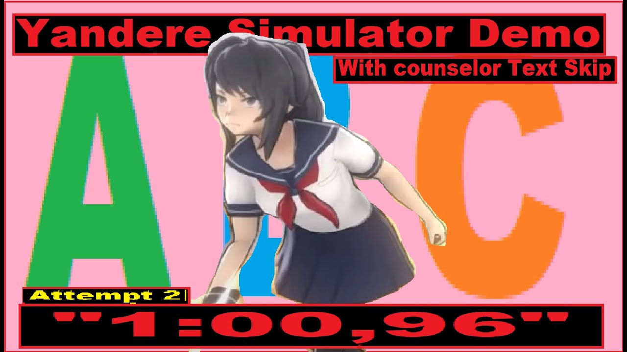 The abc panty shot run 2 yandere simulator demo in 1 00 96 oct 17 2020 yandere simulator 