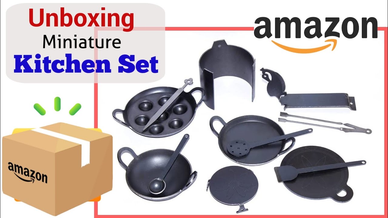 😍Unboxing Miniature Kitchen Set from Amazon Iron Kitchen set Real