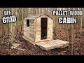 One-Man Off Grid Cabin using Free Recycled Pallet Wood - Roof & Front Porch Build