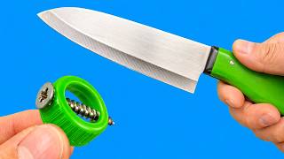 Only 1% of People Know This Trick to Sharpen Knives Super Sharp Using Plastic Bottle Caps!