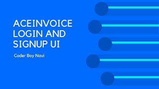 Javafx UI - Aceinvoice Login and Signup UI || Coder Boy Navi