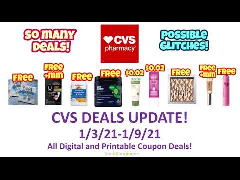 CVS Deals Update 1/3/21-1/9/21! Glitches! All Digital and Printable Coupon Deals!