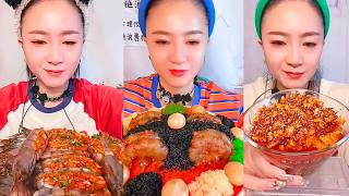 Crunchy Seafood Tray with Orange Roe Pattern and Shrimp Seafood Feast