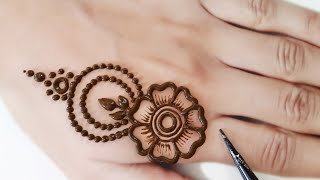 One Finger Mehndi Style Design Back Hand Finger Mehndi Designs Easy Mehandi Designs For Fingers Youtube