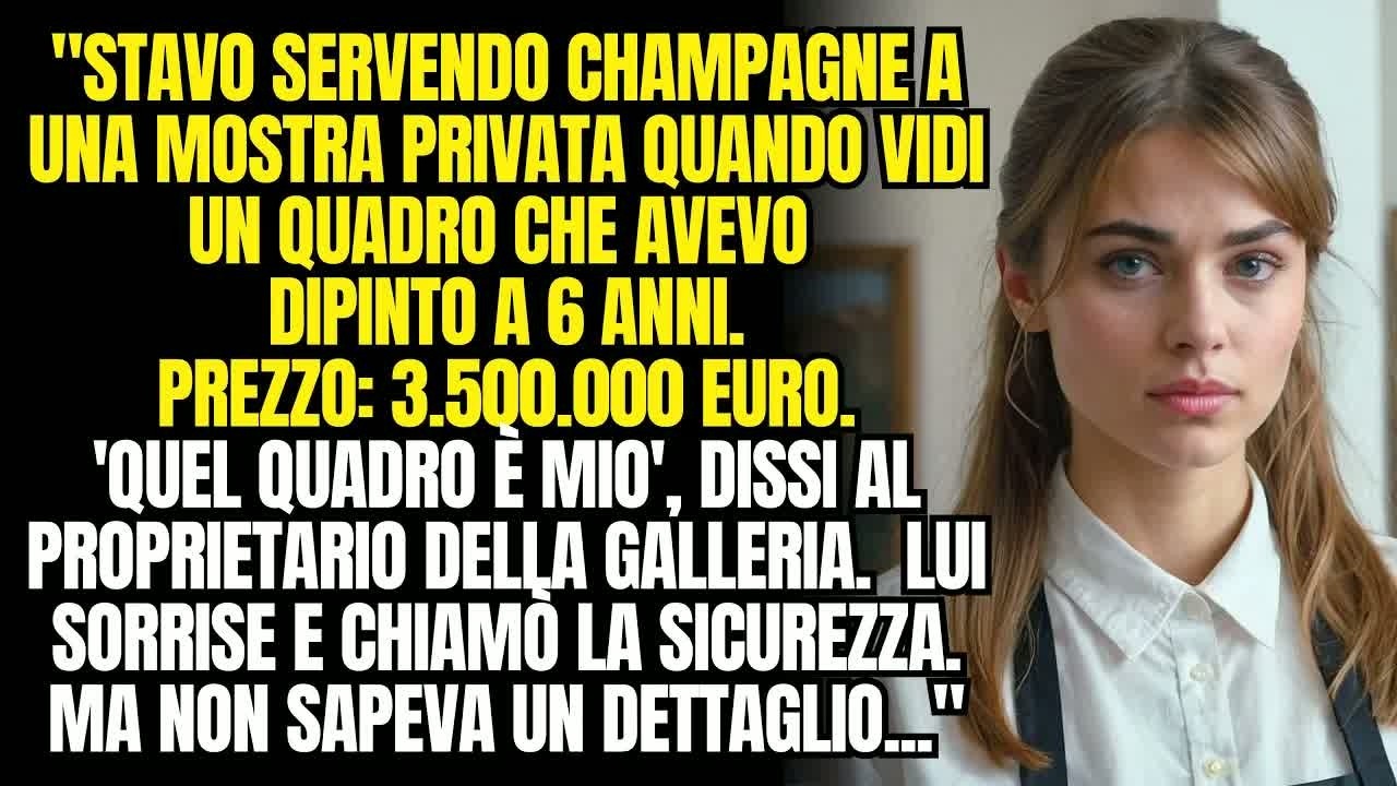 Stavo servendo champagne a una mostra privata quando vidi un quadro che avevo dipinto a 6 anni