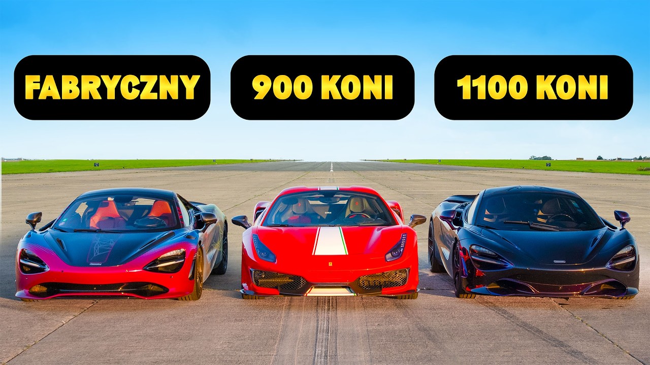 NAJSZYBSZY McLaren na świecie vs tuningowane Ferrari 488 Pista - WYŚCIG