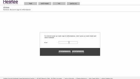 Retrieve user password in HeeRee online e-leave software
