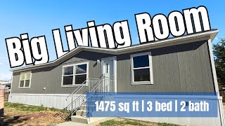 The Thrill by Tru Homes | 1475 sq ft Double Wide | Big Living Room Tour
