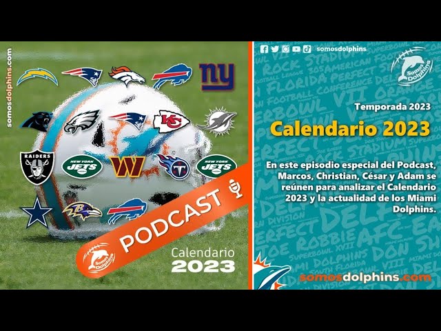 Anote na agenda - este é o calendário de jogos do Miami Dolphins