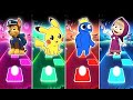 Paw patrol vs pika pikachu vs rainbow friends vs masha  tiles hop edm rush