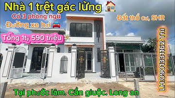 Nhà mới xây giá rẻ 1ty590 triệu. Đất thổ, SHR. Tại cần giuộc,long an. Đường xe 🚘 0901331162 Kim Thi 