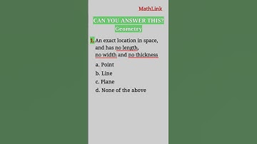 Undefined Terms | Geometry | MathLink Channel | # math # maths # shorts # mathtricks